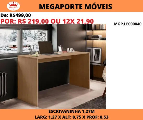Escrivaninha Simples 1,27m