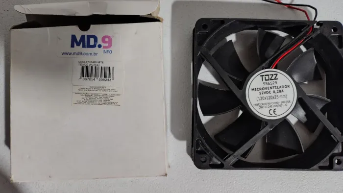 Cooler | mini ventilador 12x12cm 12v X 0,28A