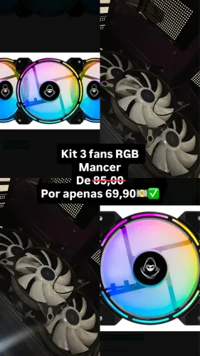 Kit 3 fans RGB