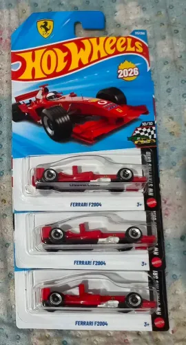 Hot Wheels Ferrari F2004 as 3 unidades