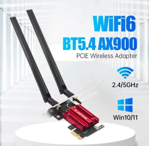 Placa WiFi 6 AX900 Pro, Bluetooth 5.4, PCIE