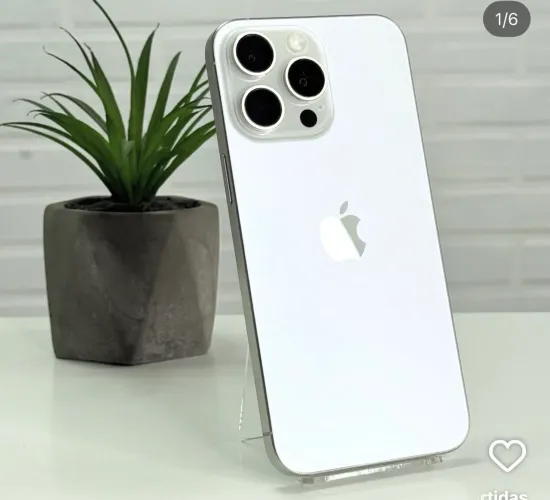 iPhone 15 pro max branco 128Gb 6 meses de garantia