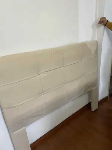 CABECEIRA CAMA BOX CASAL 1,40 CM ESLOVÊNIA BEGE 