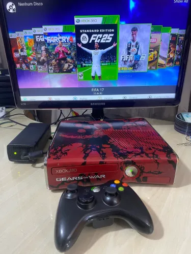 X Box 360 Slim Versão Gears Of War 500 Gigas