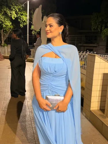Vestido de festa azul serenity tamanho M