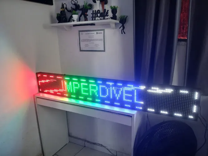 Painel led RGB grande 130mt x 20cm para divulgação de produtos e serviços/ MEGA PROMOÇÃO