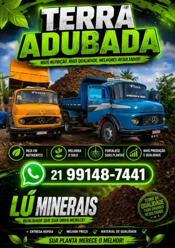 Terra adubada caminhão a partir 800,00