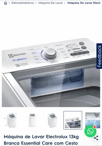 VENDO MÁQUINA DE LAVAR ELECTROLUX