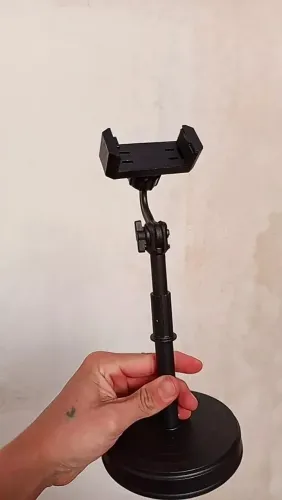 suporte celular mesa Tripé Para Mesa Ideal Para Gravação de Vídeos Ajustável 360°