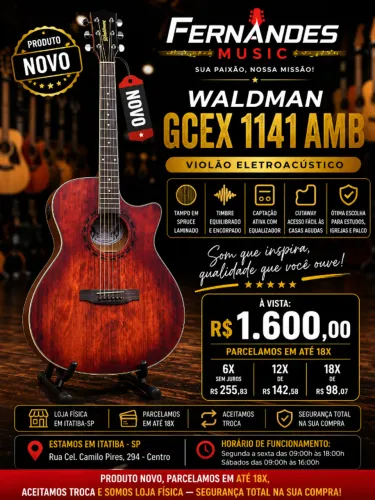 Violão Waldman GCEX 1141 AMB - PRA QUEM QUER QUALIDADE DE VERDADE!
