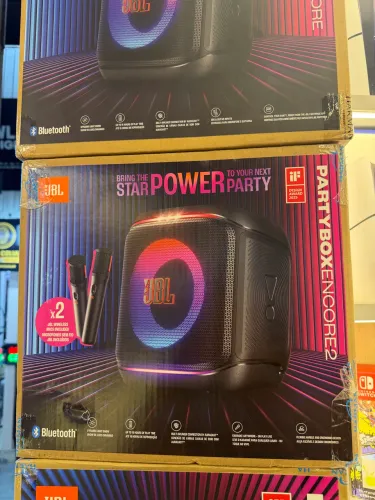 JBL PartyBox Encore 2 + 2 Microfones - NOVO/Lacrado