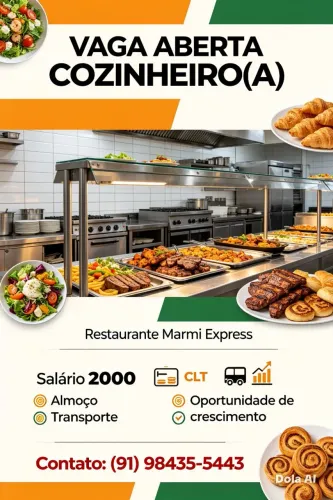 Emprego cozinheiro(a)