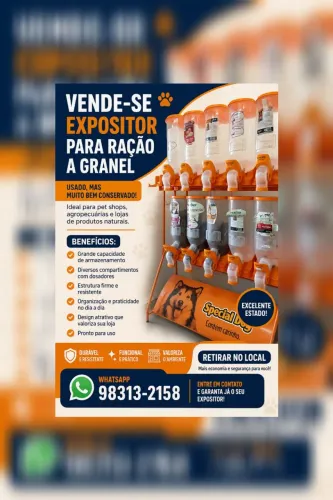 Expositor para ração pet