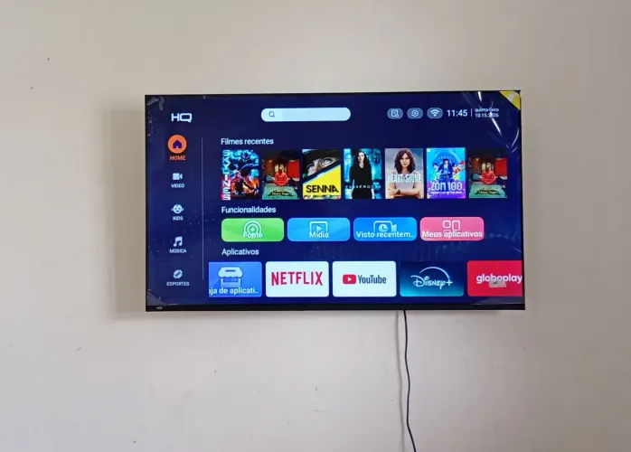 Tv smart 4k HQ Android 50 polegadas tá toda no plástico zera!