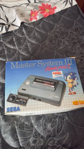 Master System 3 Compact Tectoy com Caixa + 2 Controles + 6 Cartuchos Originais