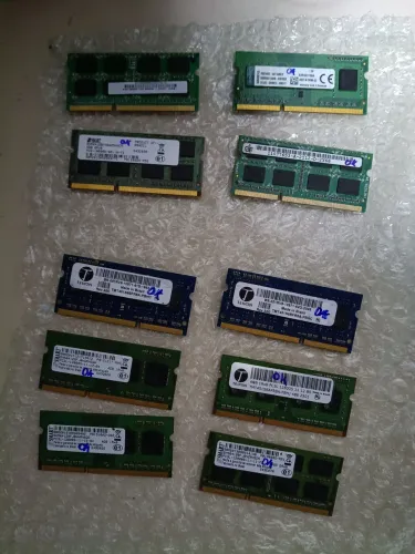 LOTE 10 MEMÓRIA DDR3 4GB NOTEBOOK - TESTADAS 