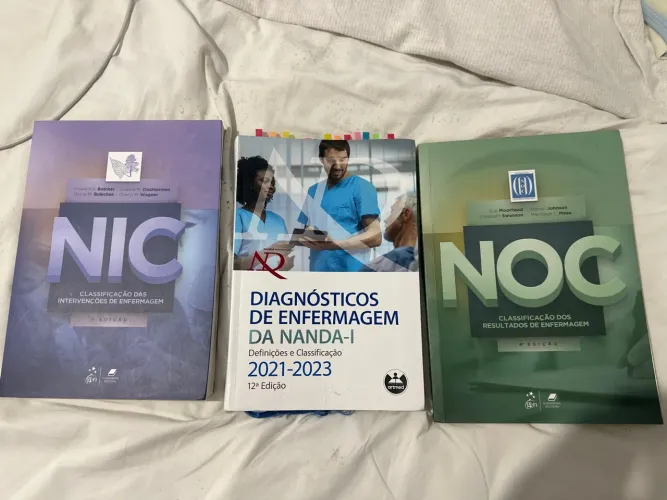 Kit Livros Enfermagem: NANDA, NIC e NOC (Excelente Estado)