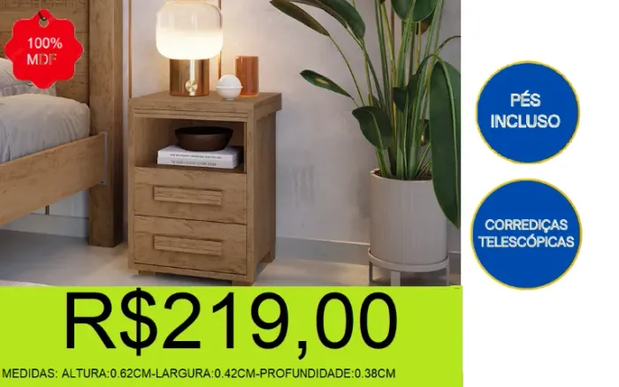 mesa de cabeceira - 3 opções de cores - acompanha pés- compre hoje e receba em até 72 hora