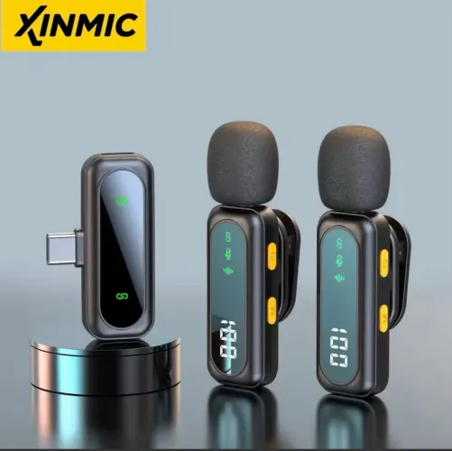Microfone de Lapela Sem Fio J21, com Redução de Ruído para iPhone e Android