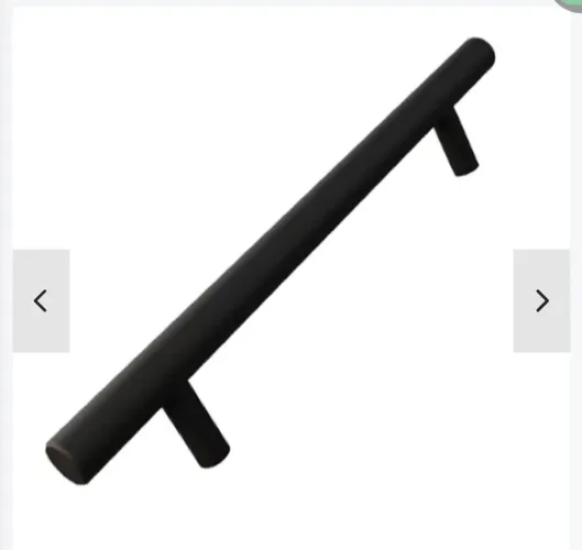 Kit 6 puxadores inox inox preto tubular 288 mm