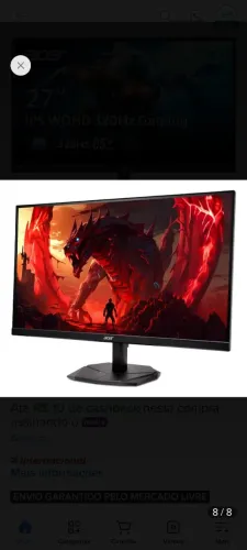 Monitor Acer 2k HDMI 2.1 320hz