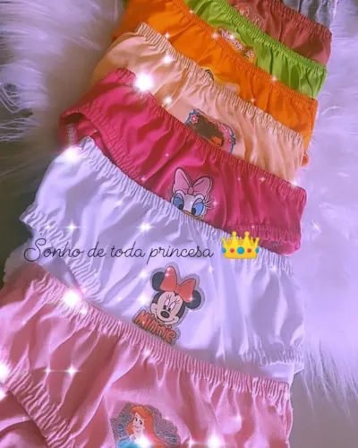 Calcinha e Cueca Infantil Kit com 4 Unidades tamanhos P.M.G