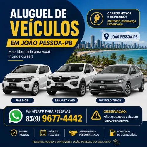 Aluguel de veículos em João pessoa-PB