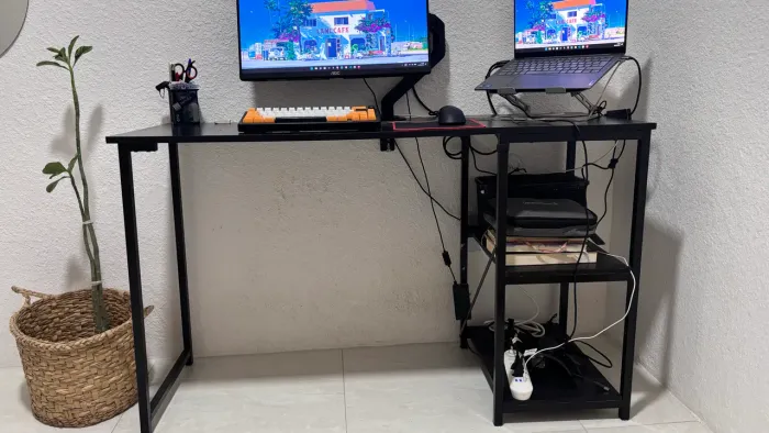 Mesa setup escritório preta