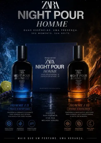 Perfume Zara NIGHT POUR HOMME || + III EDP 2 X 100ML