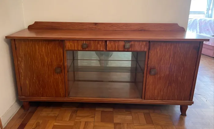 Buffet Aparador Antigo Pé Palito e Cristaleira Anos 50/60 - Excelente Estado