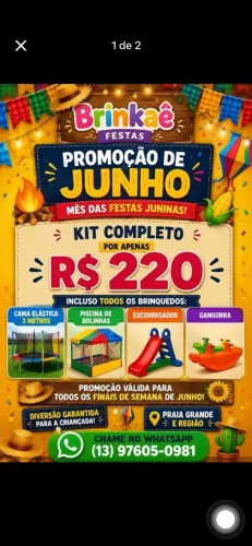 Aluga-se brinquedos para festas e eventos 