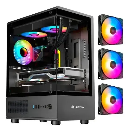 Gabinete Gamer Gb1789 3 Fans Rgb Lat. Front. Vidro Micro-atx - Gtech
