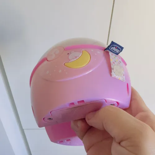 Projetor Musical Chicco Boa Noite Estrelinhas Rosa - Luz Noturna para Bebê - Usado