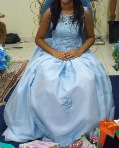 Vestido 15 anos azul