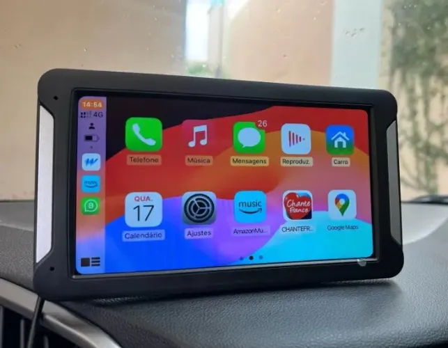 Multimídia Portátil USB Bluetooth Carplay 7 polegadas