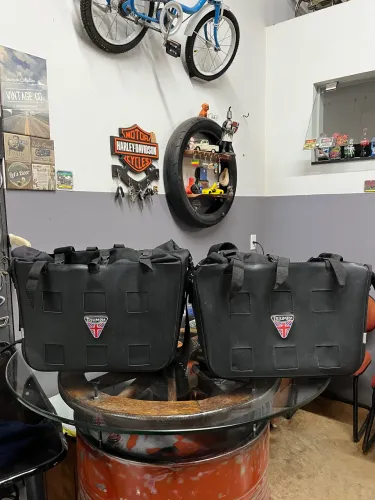 Vendo alforges laterais com suporte Tiger 800