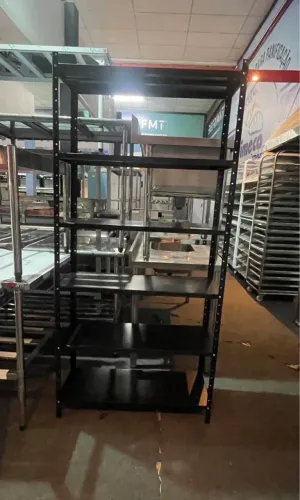 ESTANTE LEVE 30 CM 2000X900X300MM 06 PRATELEIRAS PRETO