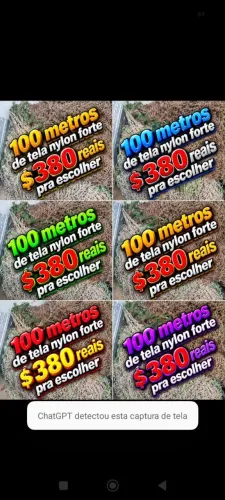 100 METROS DE TELA DE NYLON $380
