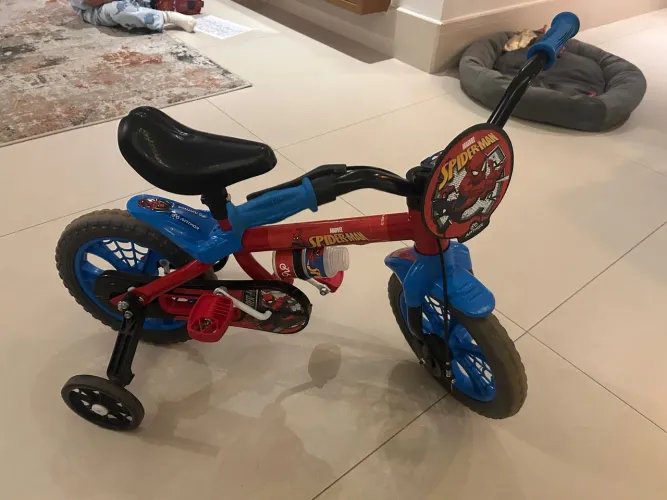 Bicicleta infantil homem aranha aro 12