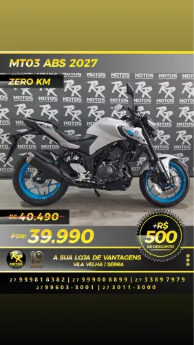 Moto Yamaha MT 03 ABS 2027 zero km
