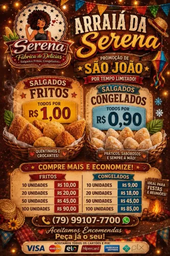Promoção de salgados para são João 