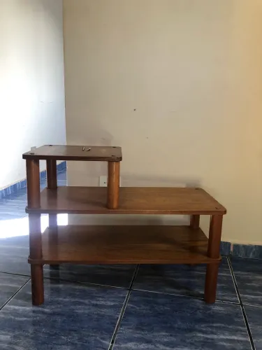 Mesa da Canto Mid-Century em madeira - 3 níveis