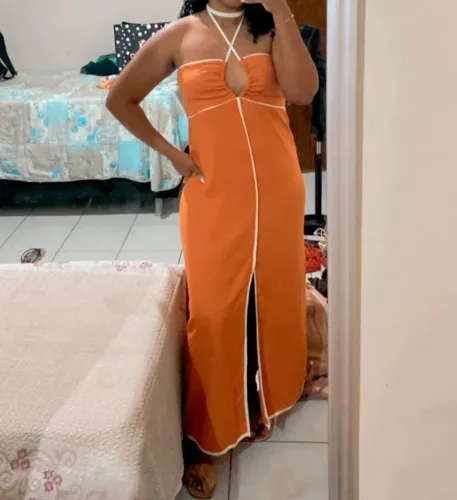 Vestido Liz terracota 