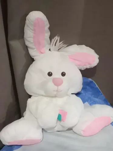 Pelúcia Fisher Price Puffalump Coelho 12 Branco 1992