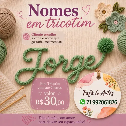 NOMES EM TRICOTIM
