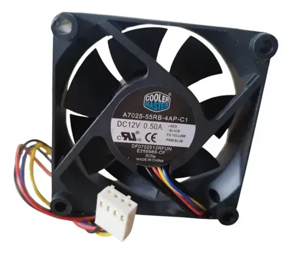 Cooler Master Ventoinha 12v 0.45A 7cm 70x70x30mm Potente 4 Fio