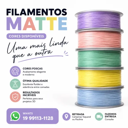 Filamento PLA MATTE 1 KG Polyflow 