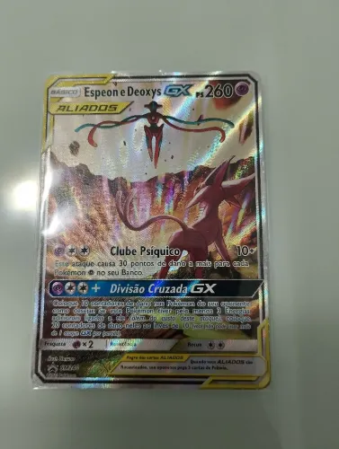 Carta pokémon, Deoxys e espeon aliados GX