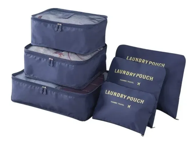 Kit 06 Peças Organizador NOVO - Mala Viagem Bolsa Necessaire Gaveta