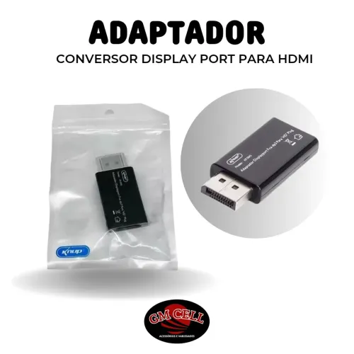 Adaptador Display port para hdmi 4k knup